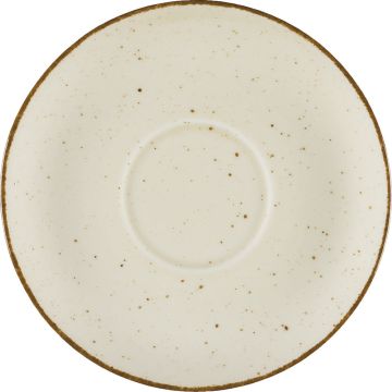 Untertasse, Serie Aida, cremefarben, braun gesprenkelt, Ø 160 mm, 12 Stück