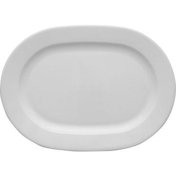 Servierplatte, weißes Porzellan, Serie Versailles, Lubiana, 280x205 mm