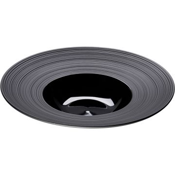 Suppenteller, reliefierter Rand, Serie Gourmet Kontrast, schwarz, D. 305 mm