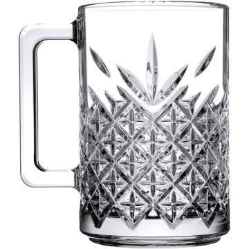 Bierglas/Henkelbecher aus Glas, Serie Timeless, 310 ml, 2 Stück