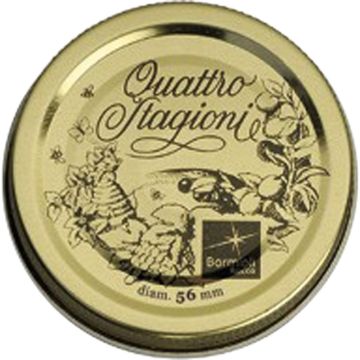 Schraubdeckel „Quattro Stagioni“, Ø 56 mm, 6 Stück