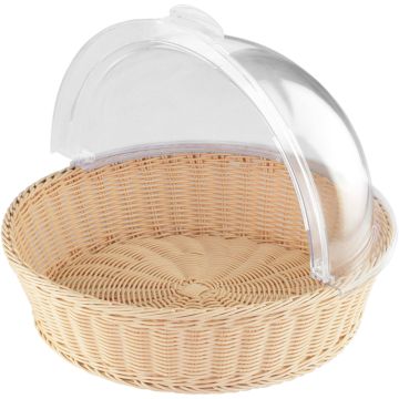 Brotkorb mit Roll-Top Deckel, rund