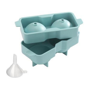 Eiswürfelform für zwei Eiskugeln mit Ø 58 mm, Silikon