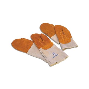 Ofenhandschuhe aus Leder, Fäustlinge
