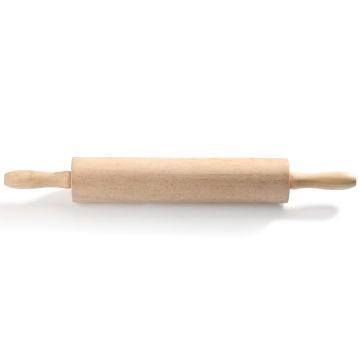 Teigrolle aus Holz, Kugellager, L. 460 mm, D. 70 mm