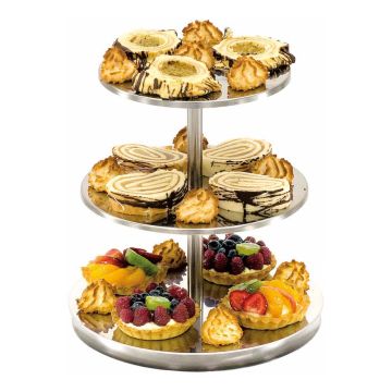 Etagere ohne Griff, 3-stufig, Höhe 30 cm