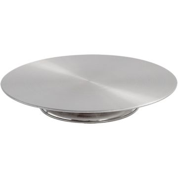 Drehbare Tortenplatte auf Fuß, Ø 33 cm, Edelstahl, Höhe 45 mm