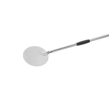 Pizzaschaufel aus Aluminium, runde Schaufel Ø 200 mm, Gesamtlänge 1690 mm