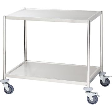 Stalgast Servierwagen mit zwei Borden von 800x500 mm, ohne Griff