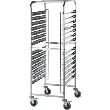 Stalgast Tablettwagen aus Edelstahl, passend für 14 x GN 2/1, 590 x 670 x 1735 mm (BxTxH)