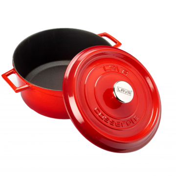 GIETIJZEREN BRAADPAN Ø24 ROOD