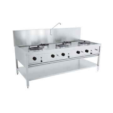 GAS WOKTAFEL 3X17KW + 2X9KW