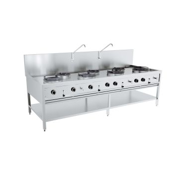 GAS WOKTAFEL 4X17kW + 3X9kW