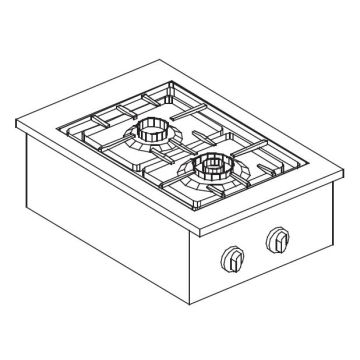 DROP IN GAS KOOKUNIT 2 BR. 7KW
