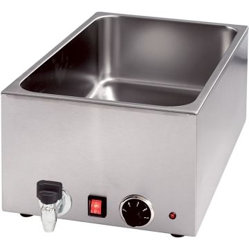 Stalgast Edelstahl Bain-Marie mit Ablasshahn GN1/1 200 mm Höhe