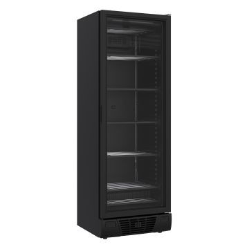 VRIESKAST GLASDEUR ZWART 382L
