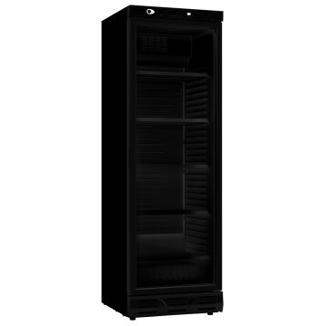 KOELKAST GLASDEUR 382L ZWART