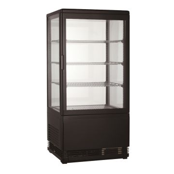 KOELVITRINE 78L ZWART