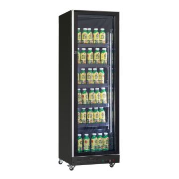 KOELKAST 1 GLASDEUR ZWART