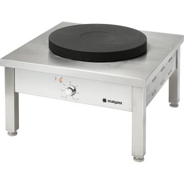 Stalgast Edelstahl Elektro-Hockerkocher STANDARD, 1 Kochplatte, 400 Volt, 580x580x380 mm (BxTxH)