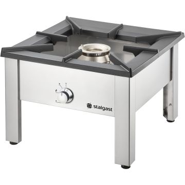 Stalgast Gas-Hockerkocher Top Power 14kW, mit Edelstahl Topfauflage, G20, 567x607x394 mm (BxTxH)