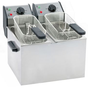 ROLLER GRILL Fritteuse mit zwei Becken, 2 x 5 Liter
