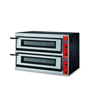 GGF Pizzaofen mit zwei Kammern für 12 Pizzen à 300 mm, 12,8 kW, 1150 x 735 x 750 mm (BxTxH)