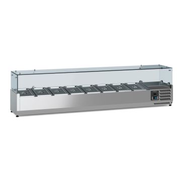 GEKOELDE OPZETVITRINE 1/4 GNx8