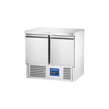 Starline Edelstahl Kühltisch, 2-türig, GN 1/1, 900x700x875 mm (BxTxH), ohne Aufkantung