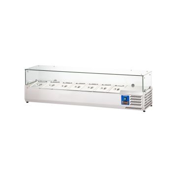 Starline Pizzakühlaufsatz, 7x GN 1/3, Edelstahl 1600x395x440 mm (BxTxH)