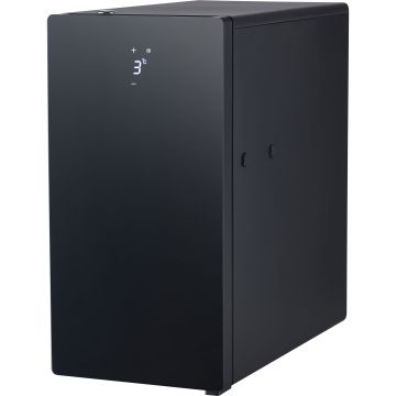 Milchkühlschrank, schwarz, mit Temperaturanzeige, 240x470x472 mm (BxTxH), 0,065 kW
