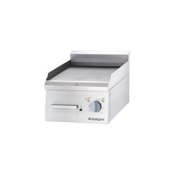 Stalgast Edelstahl Elektro-Griddleplatte als Tischgerät, 400x700 mm, glatte Grillfläche, Serie 700 ND