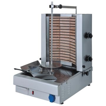 Elektro-Dönergrill mit 2 Heizzonen, Motor unten, 30 kg