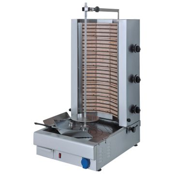 Elektro-Dönergrill mit 3 Heizzonen, Motor unten, 70 kg