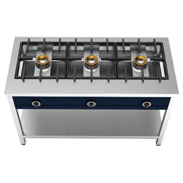 Pancake Gaskocher mit 3 Brennern je 8 kW