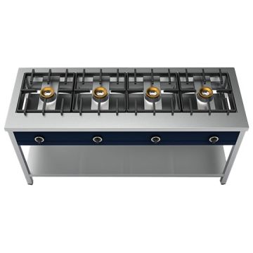 Pancake Gaskocher mit 4 Brennern je 8 kW