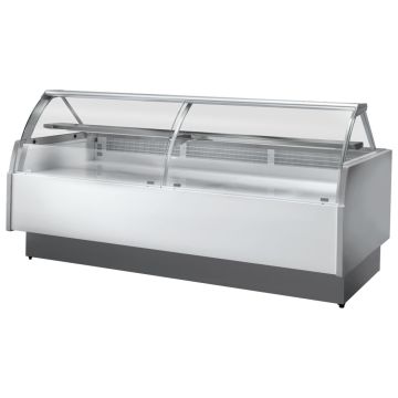Kühltheke 1520 mm mit gebogener Frontverglasung, Umluft Kühlung, +2°/+5°C