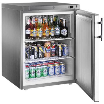 Unterbaukühlschrank in Edelstahl, 200 Liter, 0°/+8°C
