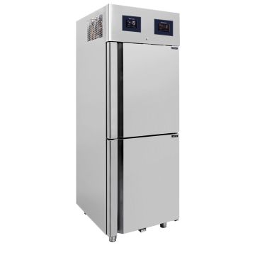 Kühlschrank 350+350 Liter aus Edelstahl mit 2 Temperaturbereichen GN 2/1, -2°/+8°C|0/+5°C - WiFi