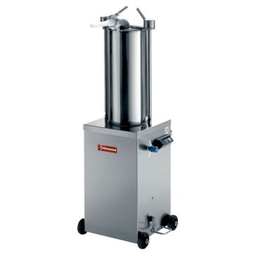 Edelstahl Vertikal hydraulische Wurstfüller, 15 Liter mit Rädern (490x370x1200mm)
