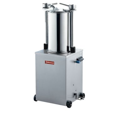 Edelstahl Vertikal hydraulische Wurstfüller, 25 Liter mit Rädern (565x450x1160mm)