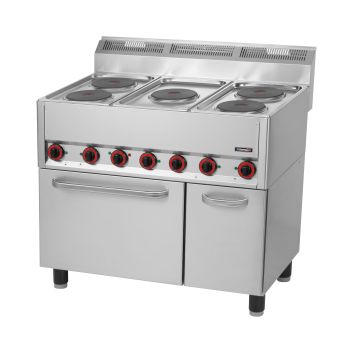 Electric 5 burners cooker with ventilated electric oven GN 1/1 99