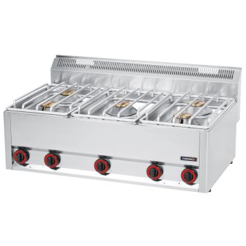 Gas table-top cooker 5 burners L 99