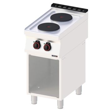 Electric cooker 2 burners with open cabinet 40