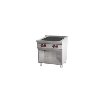 Electric cooker 4 solid tops 80 with open cabinet