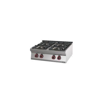 Gas table-top cooker 4 burners HP 80