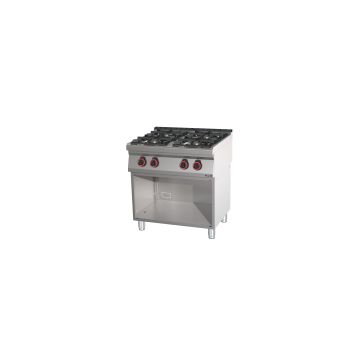 Gas cooker 4 burners with open cabinet HP 80