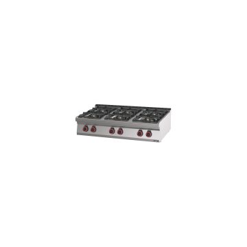 Gas table-top cooker 6 burners HP 120