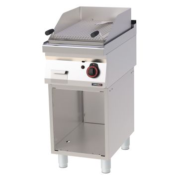 Lava stone grill with open cabinet 40