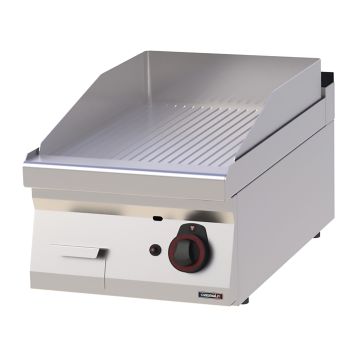Gas griddle plate Grooved Chrome 40